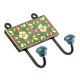 Forest Green And Yellow Floral Ceramic Tiles Hooks Online